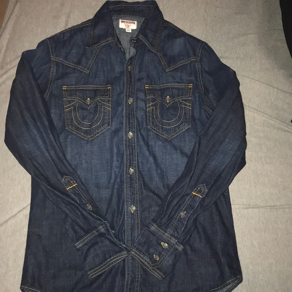 True religion Denim button up